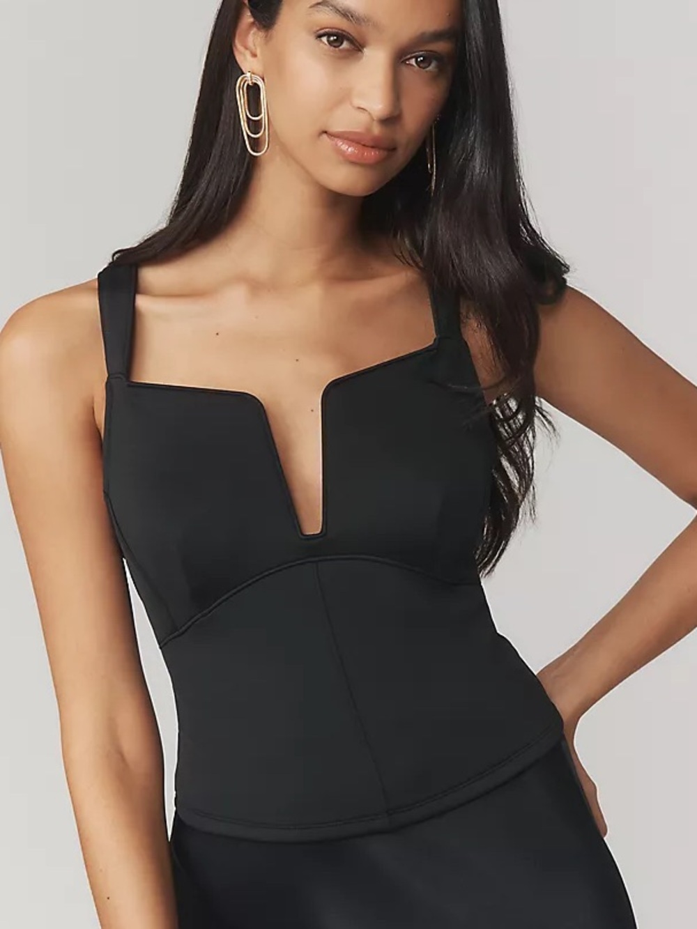 NWOT Anthropologie Top-Stitch Scuba Top